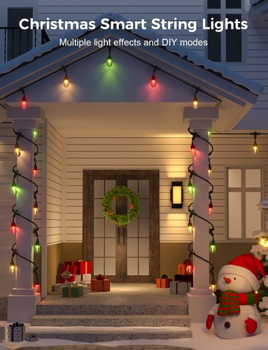 XMCOSY+ Outdoor String Lights Smart, 49Ft RGBCWIC Patio Lights Waterproof, Ap... - Picture 2 of 9