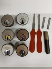 Locksport Practice Lock Kit –Bundle- 6 Cylinders, Picker Tools, Shims, Follower