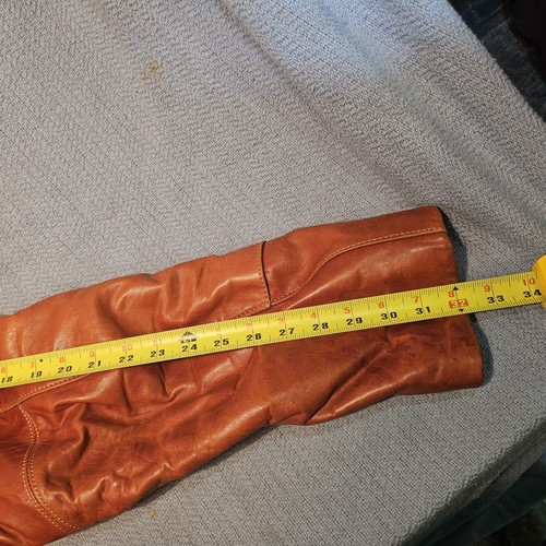 Vintage Field Stream Leather Jacket Coat Size 42 Sherpa Lining Western - Picture 15 of 19