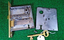 SARGENT # 5164 MORTISE LOCK wKEY- 2 1/2" BS, 5 1/4" FACE -REMANUFACTURED (20389)