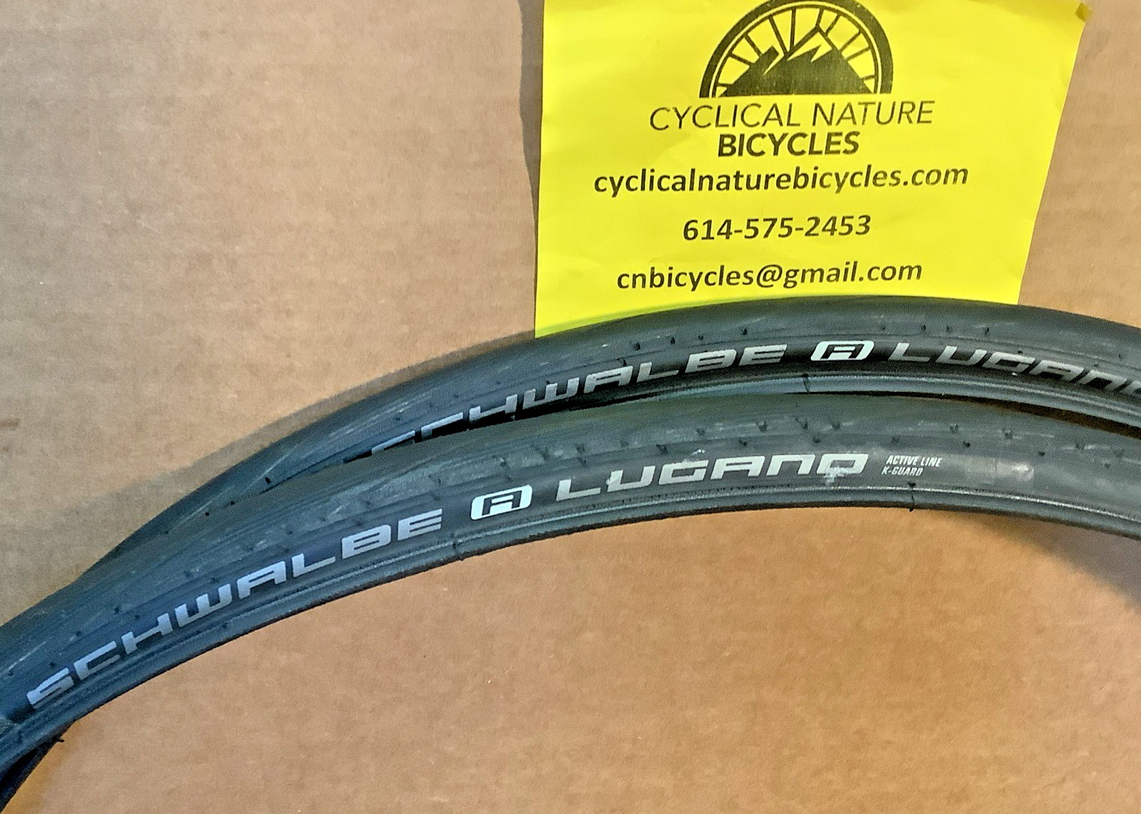 Schwalbe Lugano 700c x 25mm Road Bike Clincher Tire Pair Used 