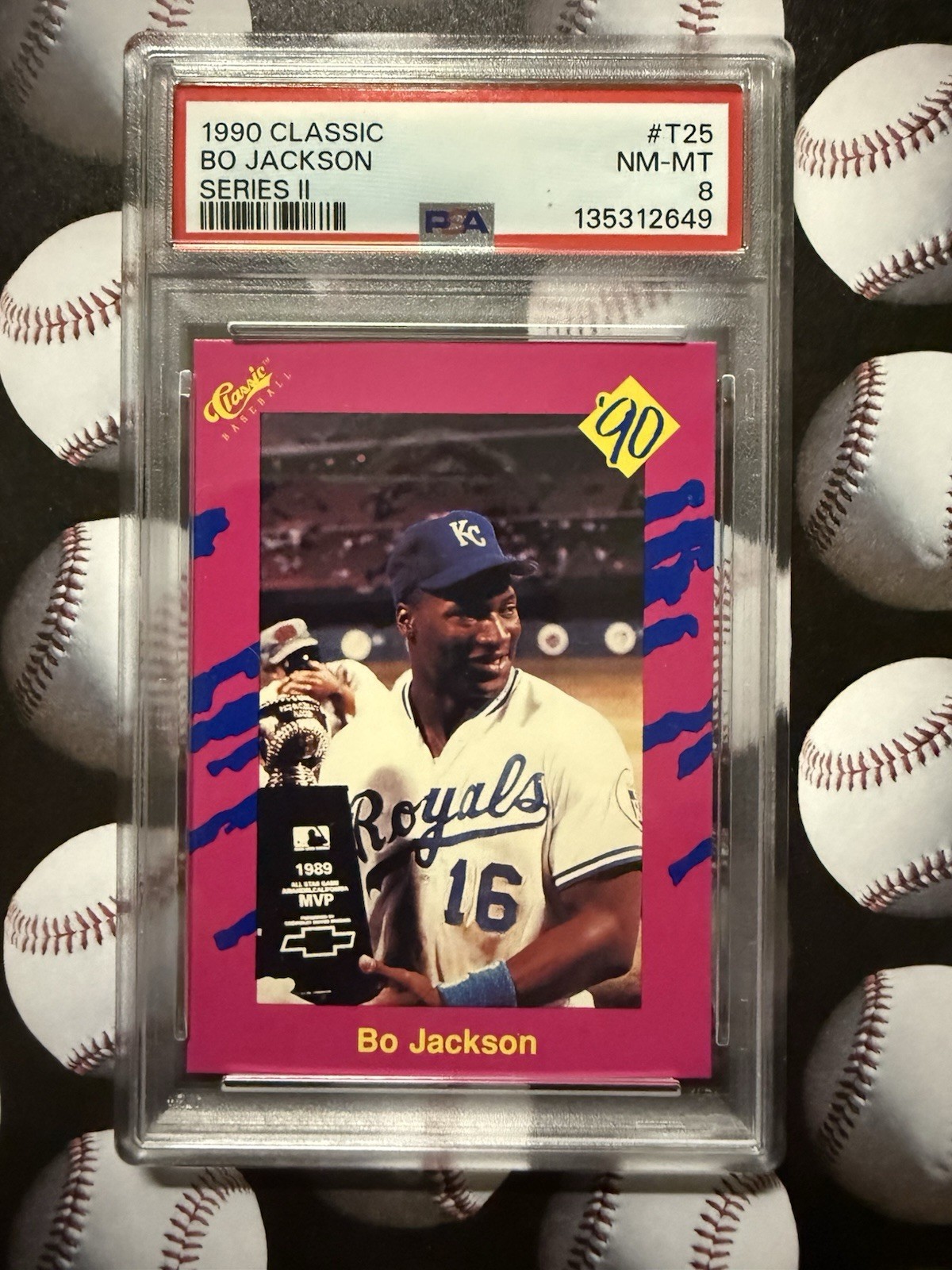 ⚾🔥1990 Bo Jackson T25 Rare Travel Set Card💎 PSA 8 Classic/Vintage/ MLB👀 view 3