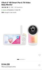 VTech 5  in Smart Pan  Tilt Video Baby Monitor