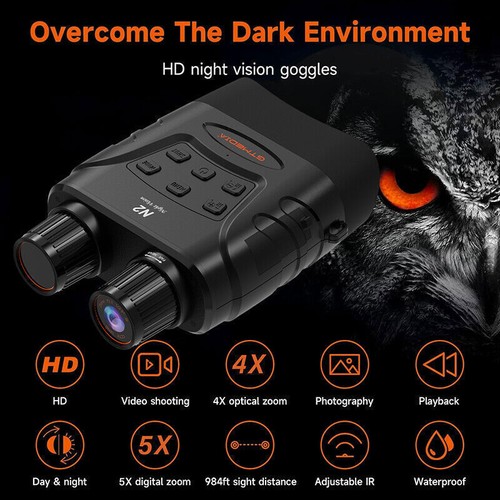 1080P Night Vision Goggles 850nm Digital Infrared Binoculars for Hunting Camping - Picture 2 of 23