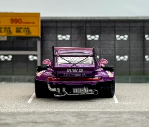 ZD SW 1:64 Pink Dragon Ball RWB 993 911 Racing Sport Modell Diecast Metall Auto - Bild 6 von 7