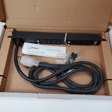 NOB Vertiv Geist 8-Outlet Metered PDU Power Strip 24A 250V VRELN080-103C13TL6