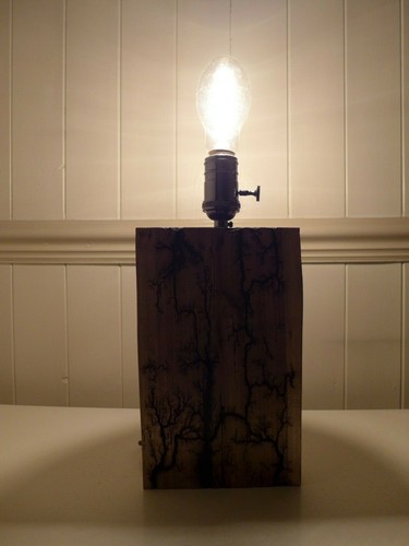 WOODEN TABLE LAMP LICHTENBERG DESIGN HOME COTTAGE ART EDISON STYLE BULB INC. - Picture 9 of 10