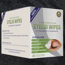 Blephadex Eyelid Wipes with Tea Tree and Coconut Oil dr recommended