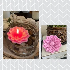 Floating flower unscented handpoured candle