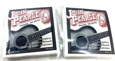 John Pearse Guitar Strings 2 Sets Acoustic Phosphor Bronze Slightly Light 570C