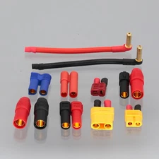 RC 5mm Bullet Lipo LiHV Hard case Battery Power adapter Wire EC5 XT90 XT60 Deans