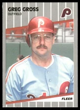 1989 Fleer #568 Greg Gross Glossy - NM+