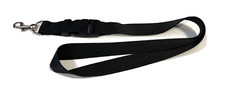 1x Schl&uuml;sselband Lanyard Schl&uuml;sselb&auml;nder 25mm ohne Druck unbedruckt - schwarz