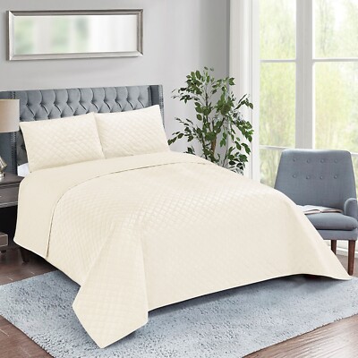 Virah Bella - Moroccan Ivory - Lightweight Micromink Quilt Set
