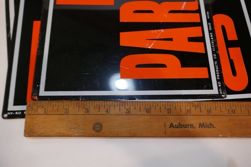 Lot of 3 Vintage No Parking Metal Sign 14" X 10" Clev, OH Hy KO - Picture 3 of 3
