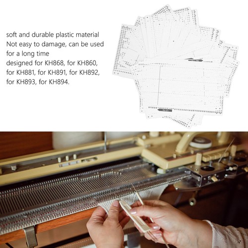 15Pcs Knitting Machine Punch Card Knitting Flower Card For KH868 KH860 KH8 YEK - Picture 11 of 22