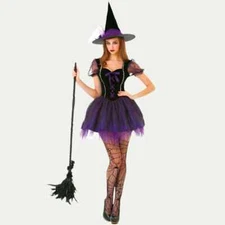Hauntlook Wicked Witch Adult Women's Glam Costume NEW Size Small - Dress & Hat