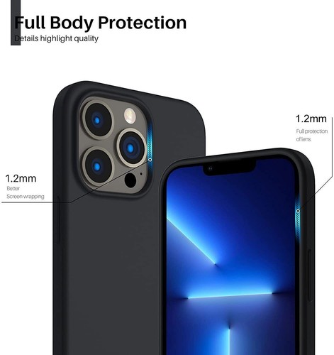 For iPhone 15 14 13 12 11 Pro Max XS XR X 8 7 SE Liquild Silicone Gel Case Cover - Picture 7 of 42