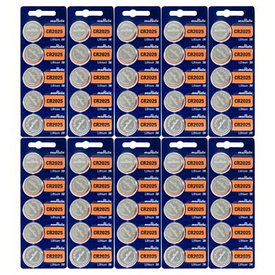 #ad #ad Murata CR2025 3V Lithium Coin Cell 50 Batteries Replaces Sony CR2025 EXP2032 $24.95