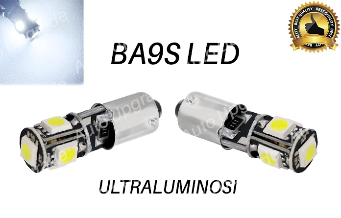 COPPIA LAMPADINE H7 EFFETTO XENON + 2 LUCI DI POSIZIONE A 5 LED BA9S T4W CANBUS - Immagine 3 di 3