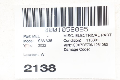 GMC SAVANA 3500 2021-2024 BATERÍA RELÉ CAJA DE CONEXIONES BLOQUE CUBIERTA OEM - Imagen 9 de 9
