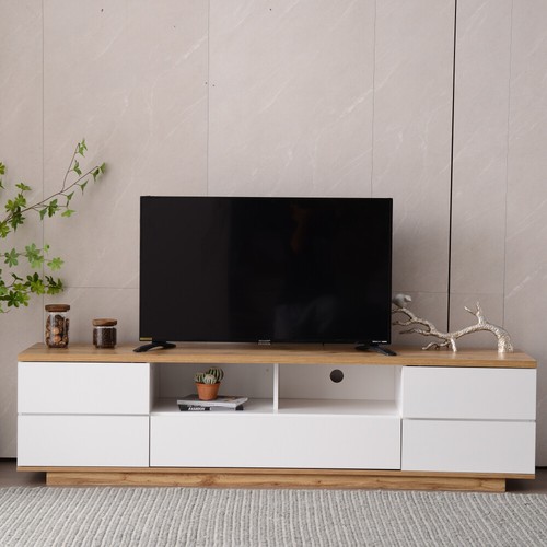 Modern TV stand for TVs up to 80'' , Media Console with Multi-Functional Storage - Picture 22 of 48