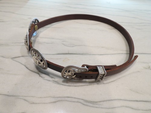 Sterling Silver ALL VOGT 3 Pierced Concho and Vogt Buckle Hat Band - Picture 16 of 19