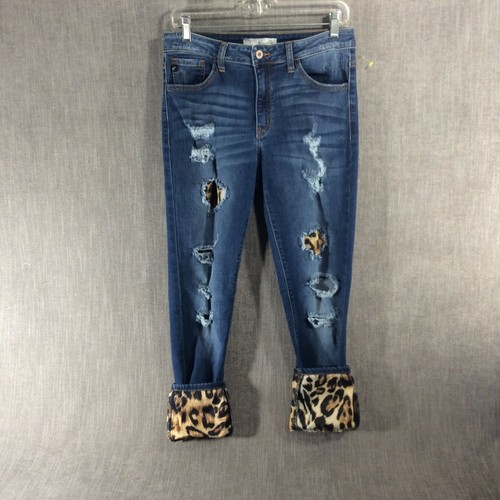 KanCan Jeans Women's 9/28 Leopard Print 