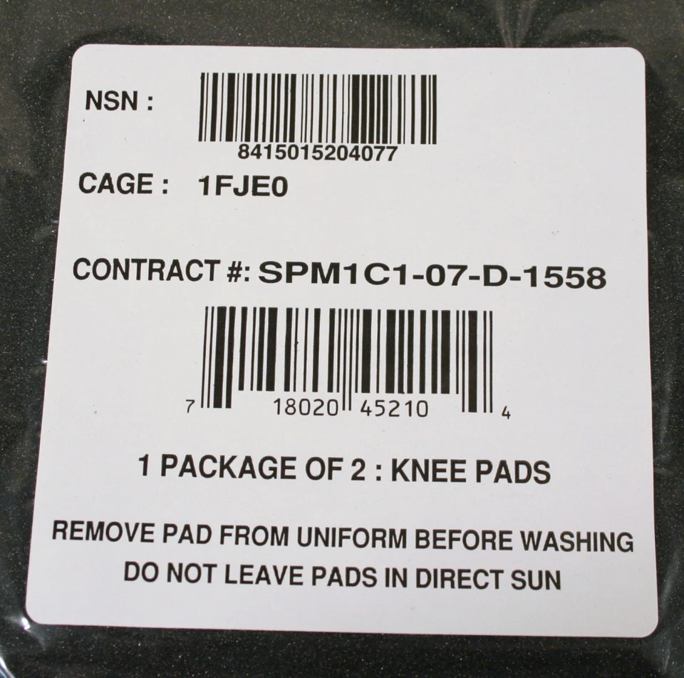 CANTIDAD 5 Pares USGI Militar Ejército RODILLERA BDU Pantalones INSERTOS X-Cortos/Cortos Nuevo en Caja - Imagen 2 de 3