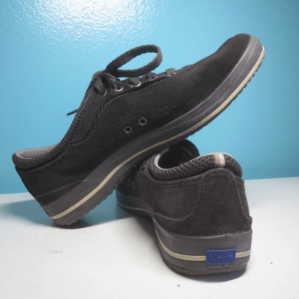 Tênis feminino marrom camurça com cadarço Keds tamanho 7.5/38 UE casual sem cadarço - Imagem 3 de 4