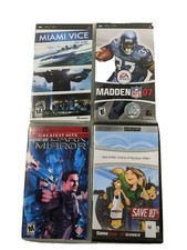 4 PSP Games Miami vice- Madden NFL 07- Dark Mirror- God of War Chains of Olympus