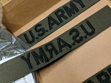 1 Vintage OD US Army Branch Tape Military Uniform Patch Name Tab Insignia GI