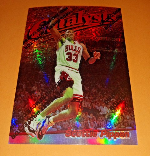 1997-98 Topps Finest Scottie Pippen Catalysts Refractor #1 con cáscara - Bulls ¡Raro! - Imagen 2 de 4