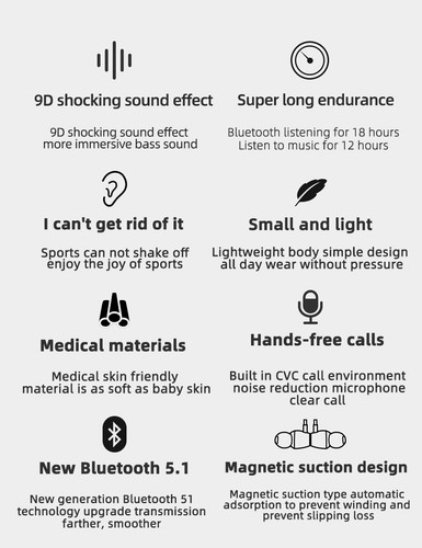 Noise Cancelling Stereo Bluetooth Headset Wireless Headphone for Cell Phones - Photo 11 sur 11