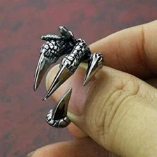 Animal Shape Titanium Steel Rings Men Fashion Jewelry Accessory Dragon Claw Ring