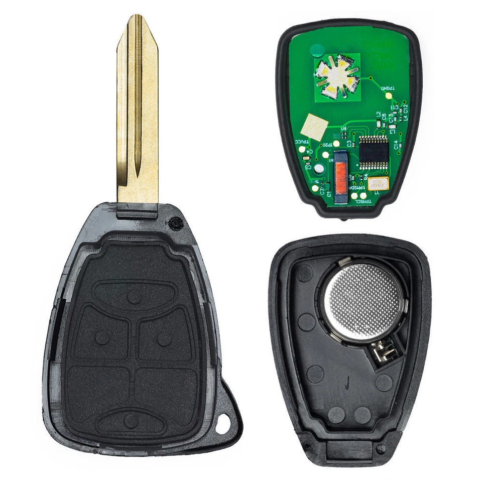 2* New Remote Key Fob 4 Button for  Chrysler 200 2010-2012 FCC KOBDT04A Uncut Foto 2 de 3