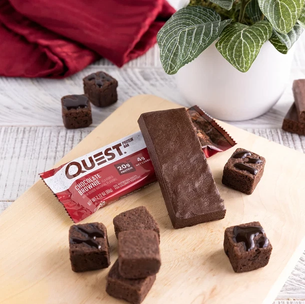 Quest Protein Bar Chocolate Brownie 20g Protein, 4g Net Carbs 1g Sugar(12 Bars) - Image 3 of 4