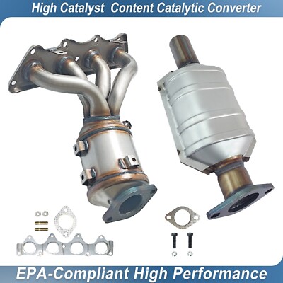 2x Front Rear Catalytic Converter For 2012-2017 Hyundai Accent 1.6L | eBay
