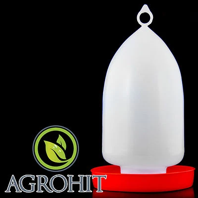 AGROHIT Geflügeltränke 5 Liter Stülptränke Hühnertränke Taubentränke mit Tragering 5 l