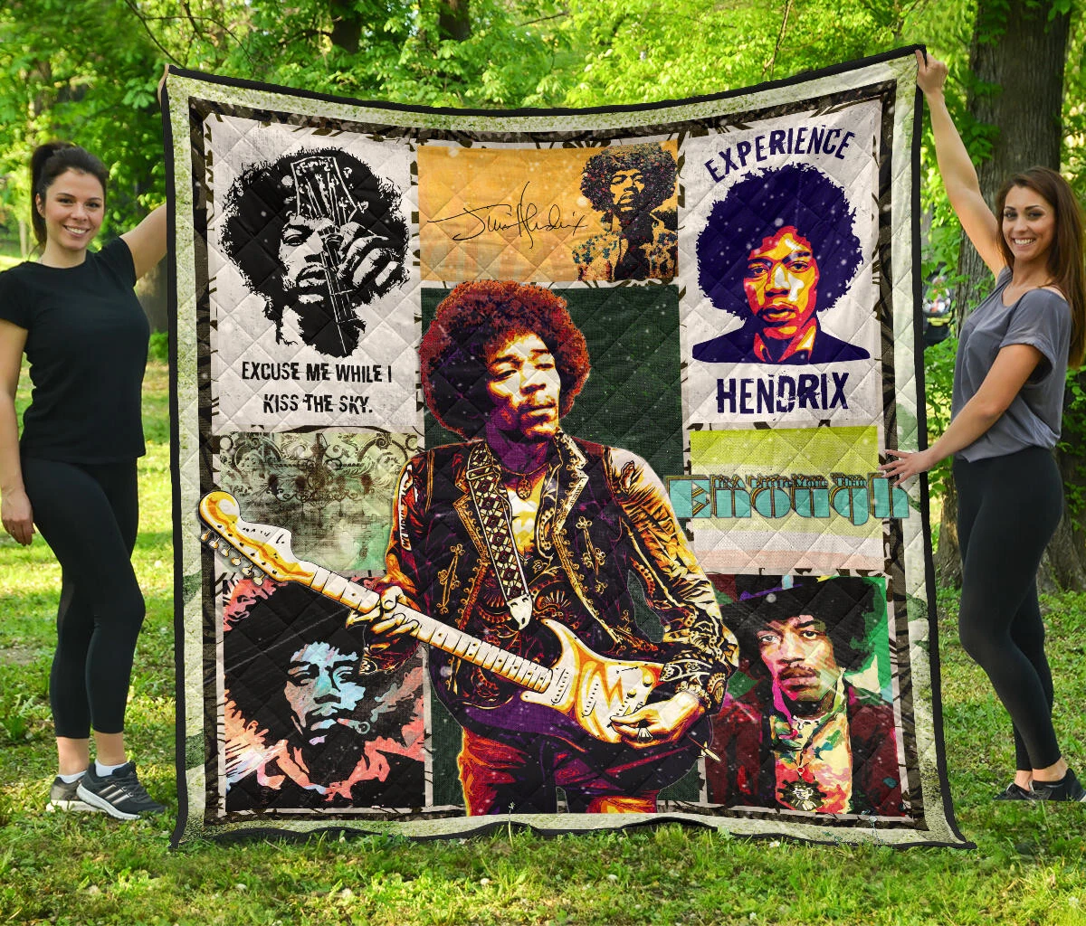 Jimi Hendrix Quilt Blanket Singer Home Decor For Fans