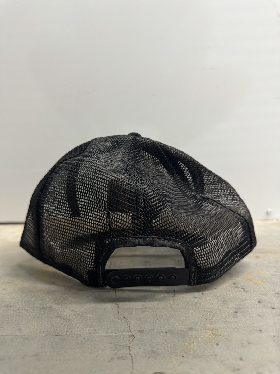 Vintage 80s CAT Diesel Power Patch Snap Full Mesh Black