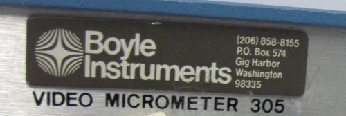 Boyle Instruments (Colorado Video?) Video Micrometer 305 - Picture 6 of 6