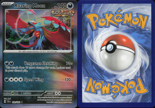 Roaring Moon 109/162 Temporal Forces Holo Rare Near Mint Pokemon Card - Imagen 5 de 5
