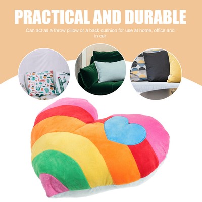  Regenbogen Herz Plüsch Polsterkissen Heart-shaped Pillow Rainbow