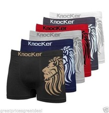 Lot 3 6 12 Men Seamless Boxer Briefs Knocker Microfiber Underwear Free Size 35