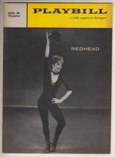 Bob Fosse    "Redhead"   Playbill  1959   Gwen Verdon &amp; Richard Kiley 