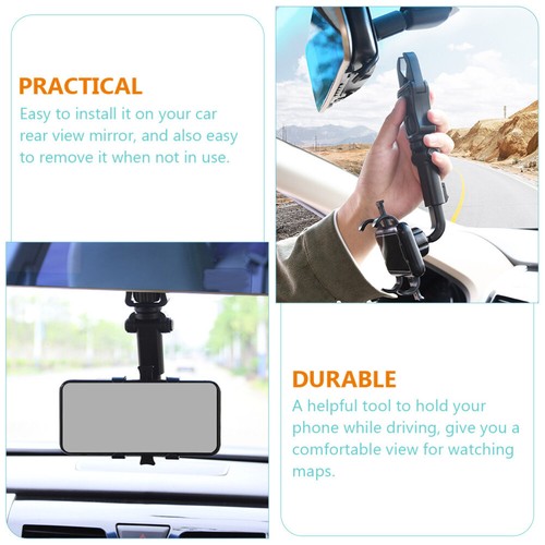 4 Pieces Car Phone Holder Dashboard Accessories Cell Mirror Mount - 第 7/12 張圖片