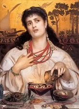 Ｏｉｌ　ｐａｉｎｔｉｎｇ Anthony Frederick Sandys - medea woman use magic  free shipping art