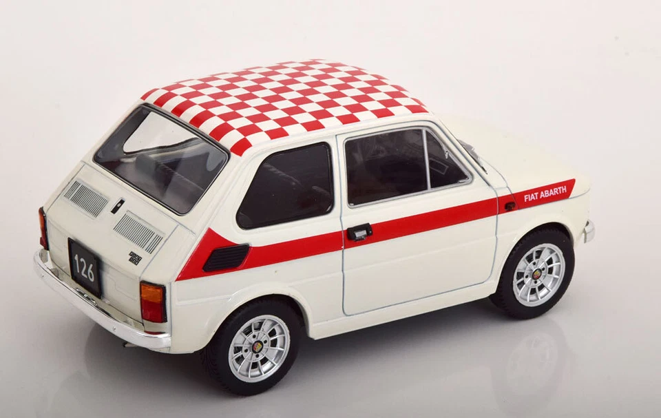 MCG Fiat 126 Abarth Look White 1972 Model Car Group 1/18 — 第 2/3 张图片