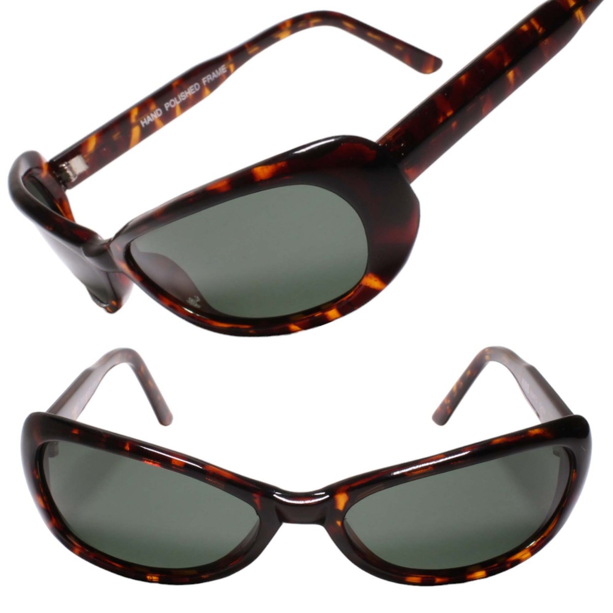 NEW Hand Polished Retro Cateye Tortoise Classic Dark Sunglasses 80 main image 2